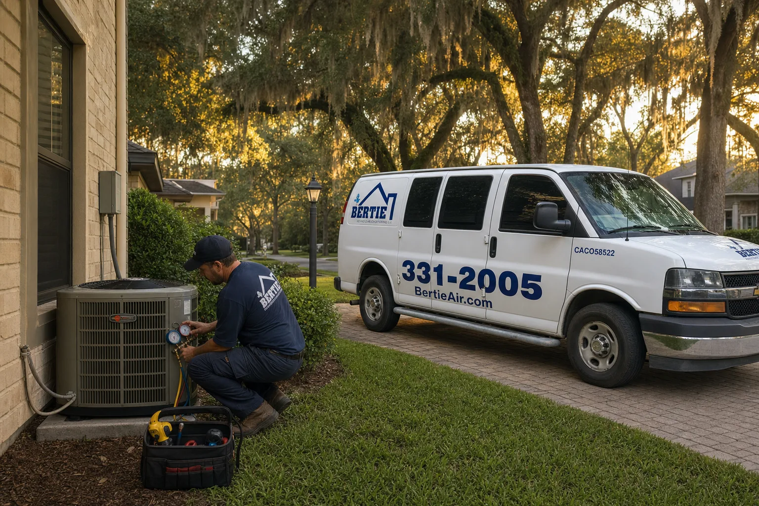 A Jonesville, Florida neighborhood served by Bertie Air