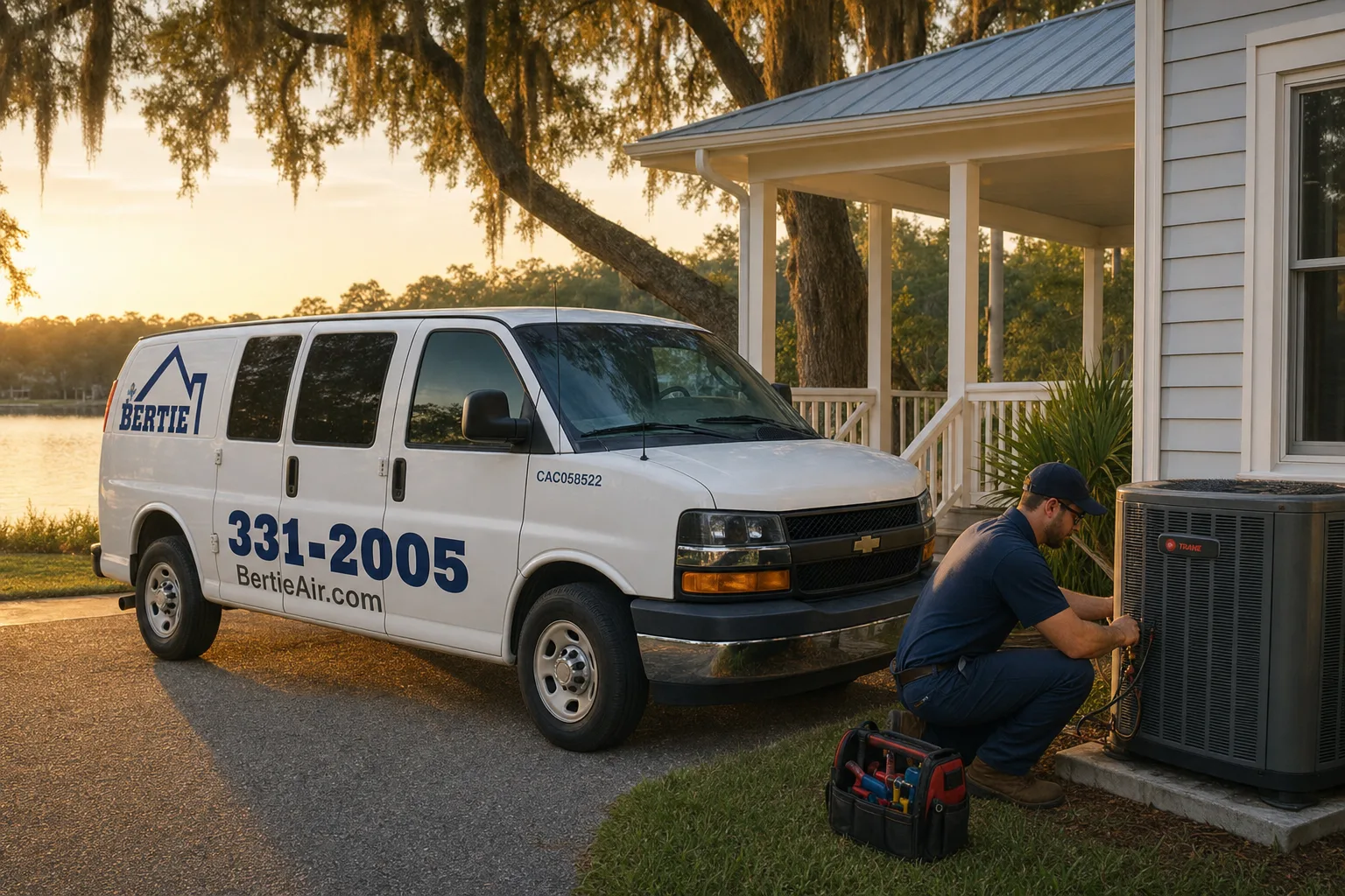 A Melrose, Florida neighborhood served by Bertie Air