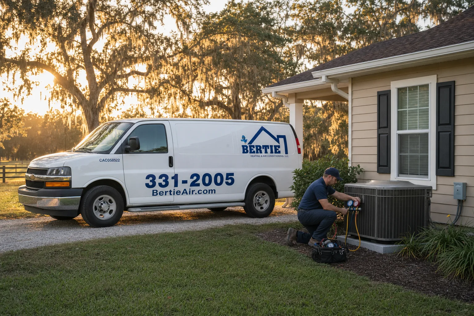 A Williston, Florida neighborhood served by Bertie Air